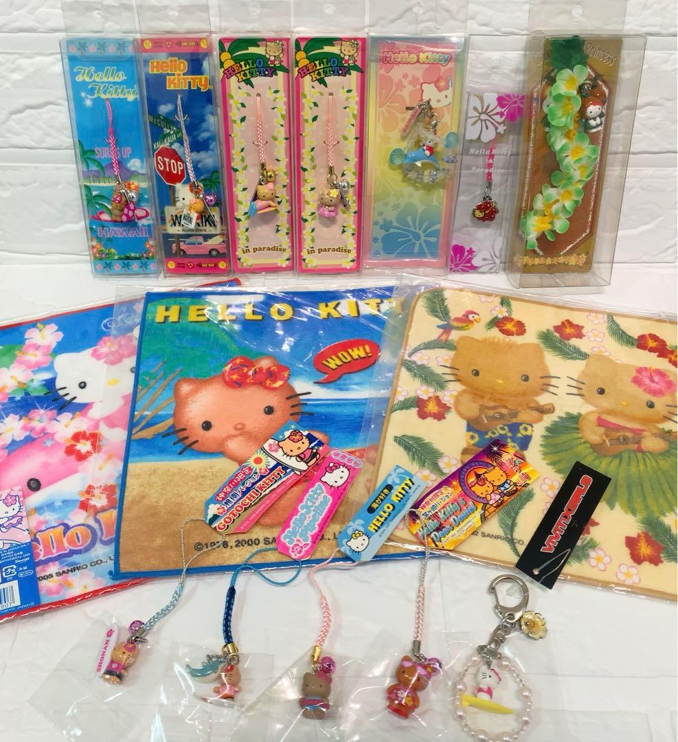 公*o様 希少レア　ご当地　日焼けキティ　ハワイ　海　根付　ミニタオル　☆まとめ