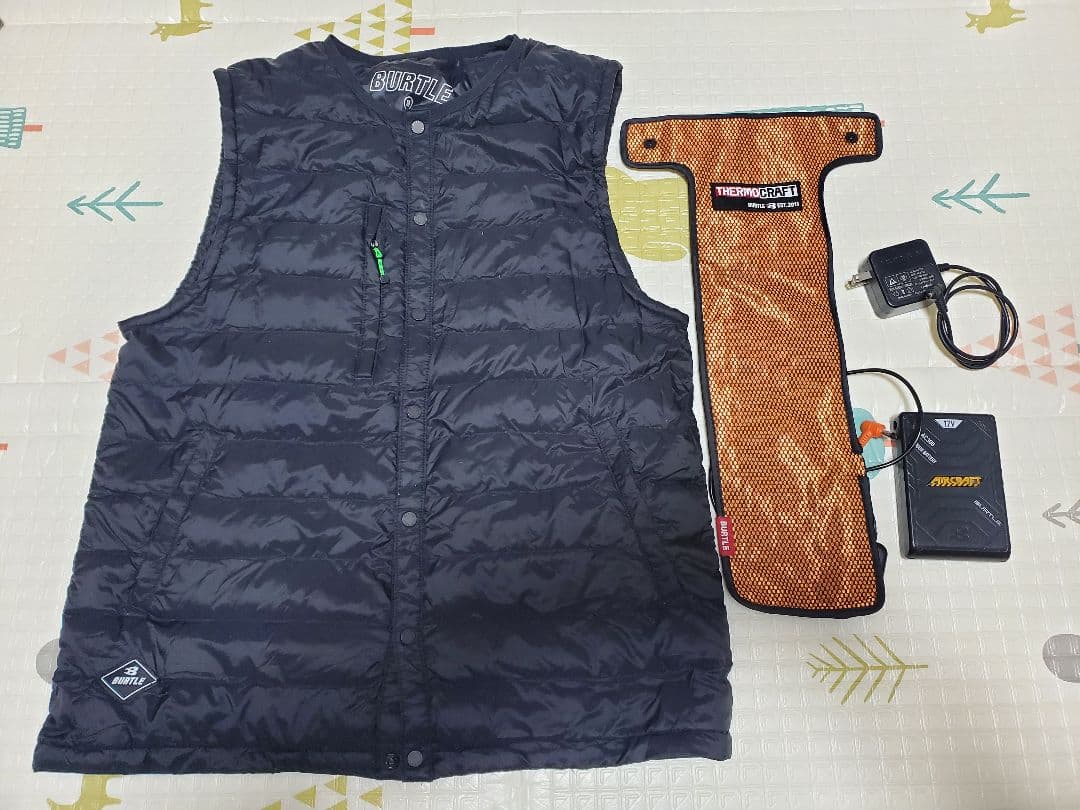THERMOCRAFT ダウンベスト+電熱パッド+バッテリー+充電器