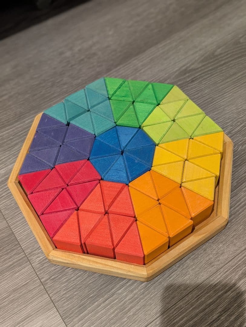 GRIMM'S にじのオクタゴン　大　木製知育玩具　グリムス 楽天市場】【正規輸入品】グリムス にじのオクタゴン・大 GRIMM'S にじ