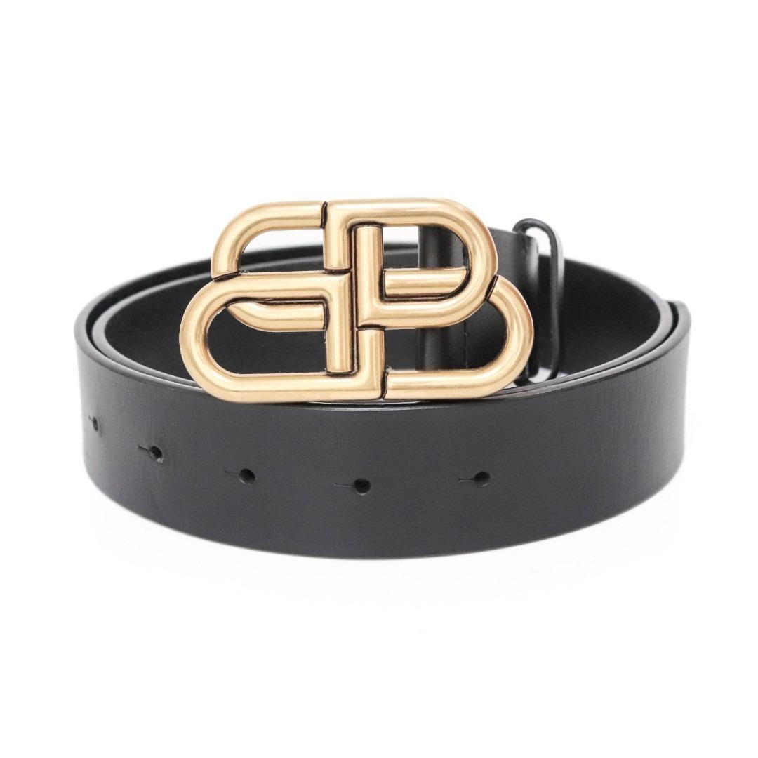 バレンシアガ BALENCIAGA　ベルト　BB　ゴールド　ブラック