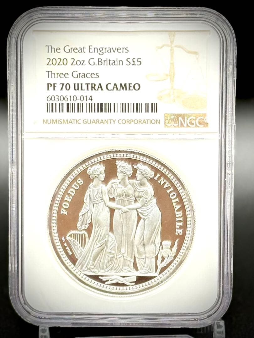 ★最高鑑定★2020 スリーグレイセス 2オンス 銀貨 三美神 NGC PF70