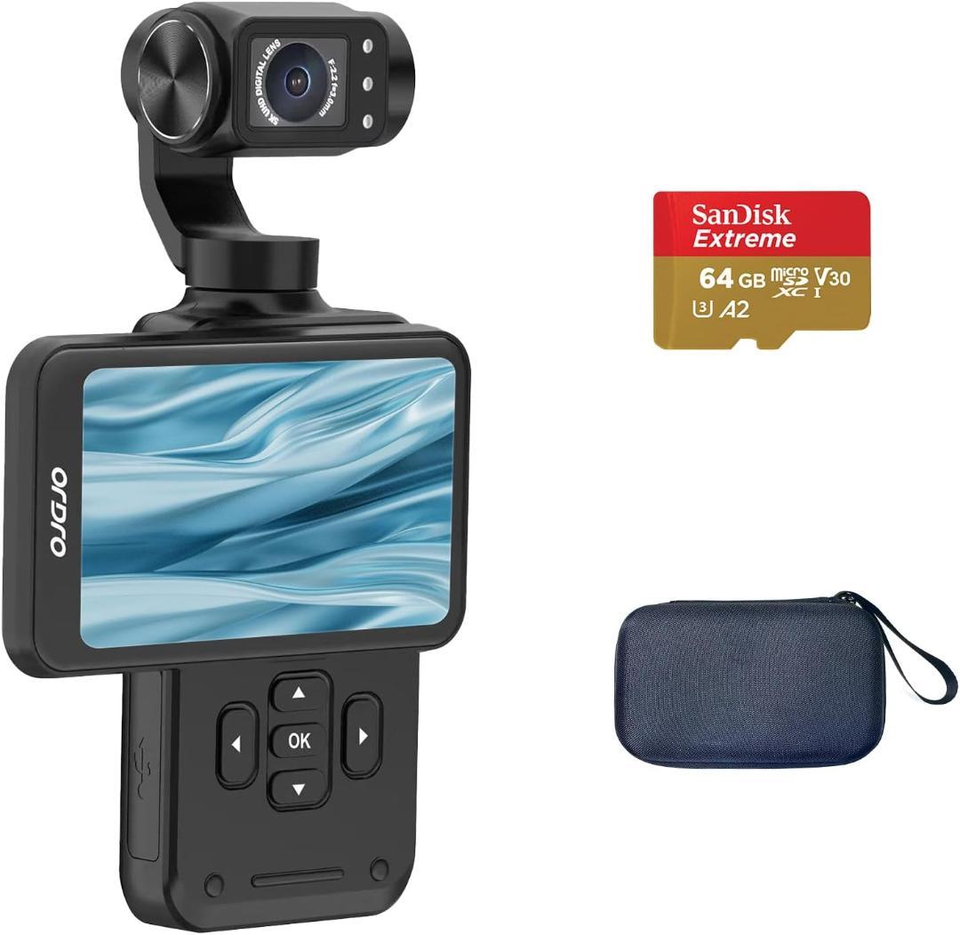 アクションカメラ 5K 3軸スタビライザー ジンバル/ハンドヘルドビデオカメラ