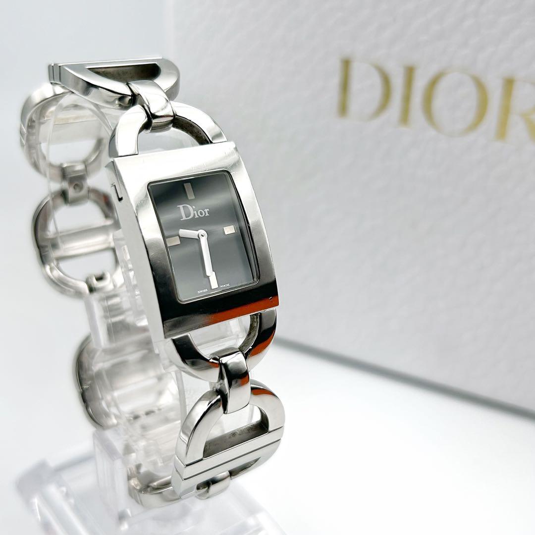 ✨美品・希少✨DIOR マリススクエア 腕時計 CDロゴブレス シルバー
