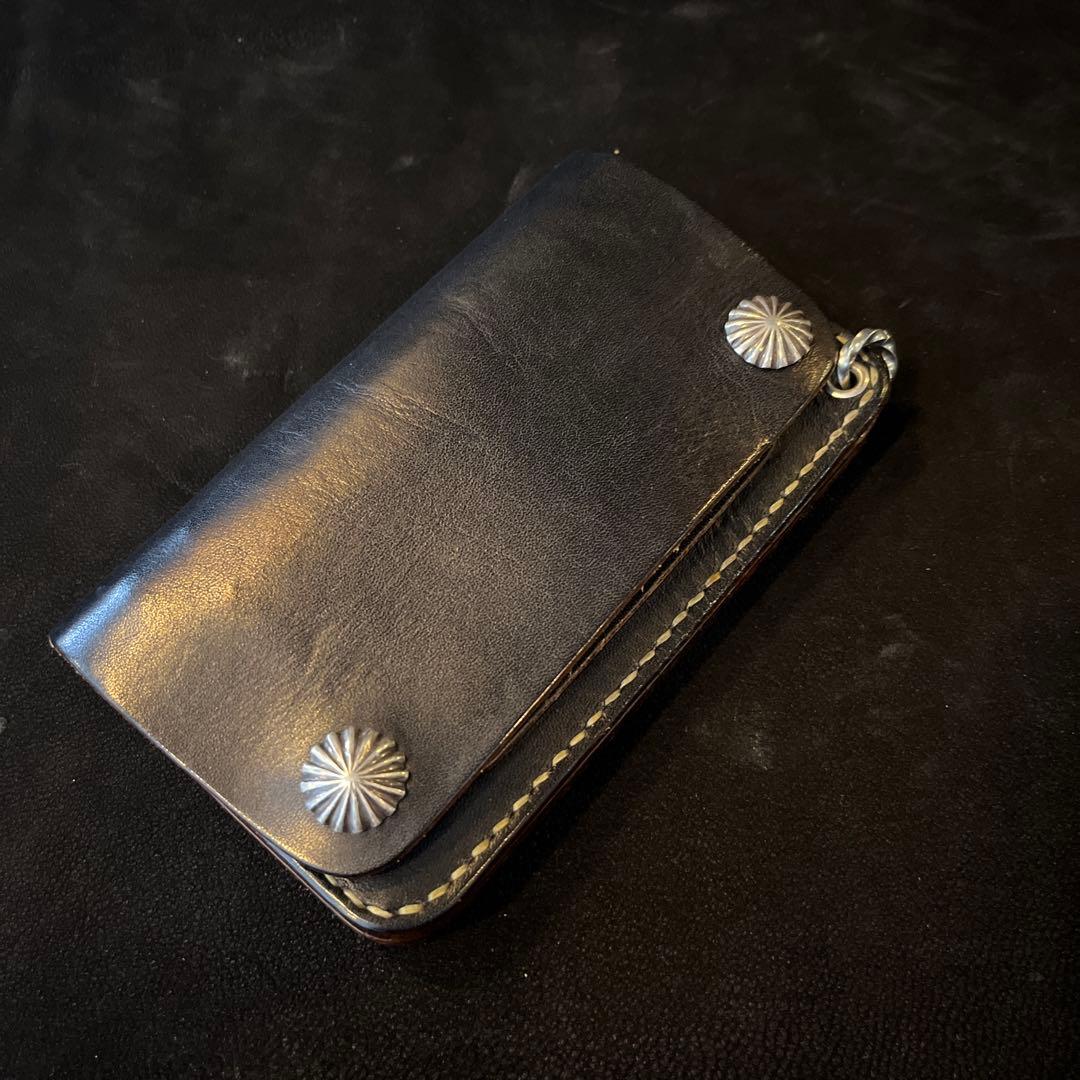 ブルーミンレザー ミドルウォレット ウォレットチェーン セット