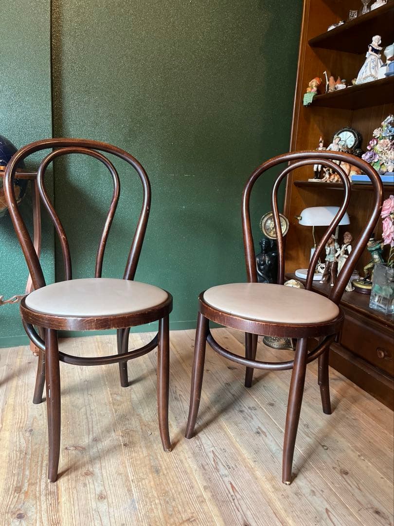 ベントウッドチェア 椅子 セット 昭和レトロ アンティーク 曲木 ビンテージ