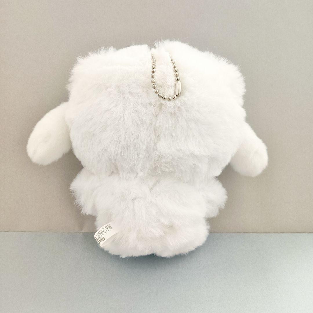 シナモロール ぬいぐるみ マスコットホルダー ふわふわスノーデザイン