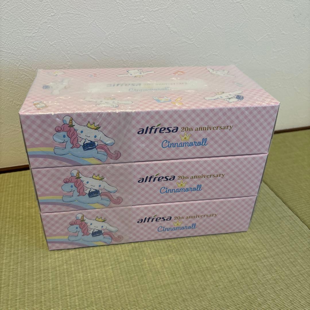 シナモンロール 20周年記念 ボックスティッシュ 3箱セット - メルカリ