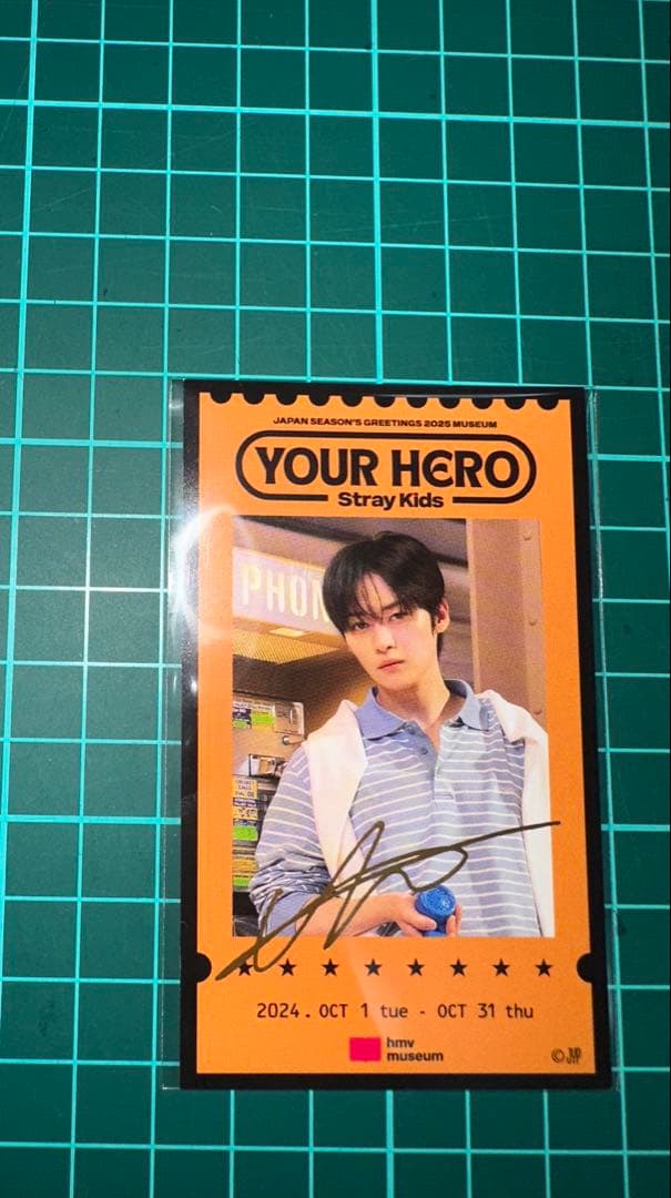 Stray Kids スキズ リノ YOUR HERO 入場トレカ　箔押しサイン