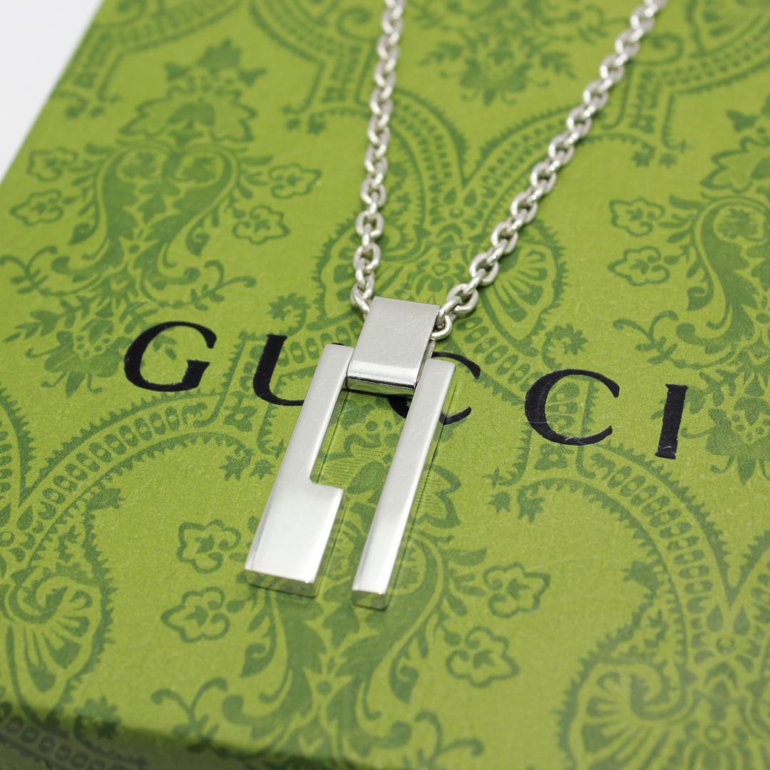 美品 GUCCI グッチ Gロゴ シルバー ネックレス アクセサリー SV925