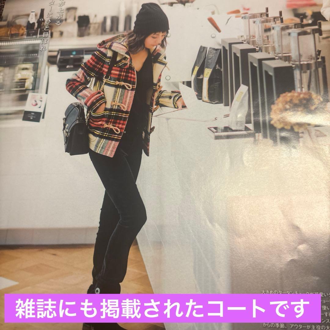 ポロラルフローレン タータンチェック ダッフルコート ショート丈 S