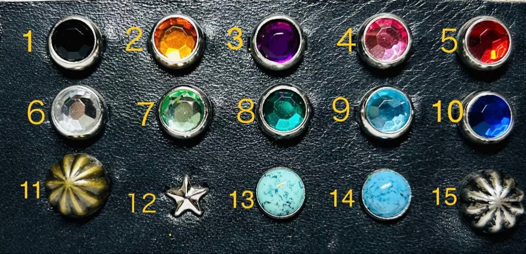 スタッズナローベルト18mm幅シルバーセレクトフラワー htcナロー好き