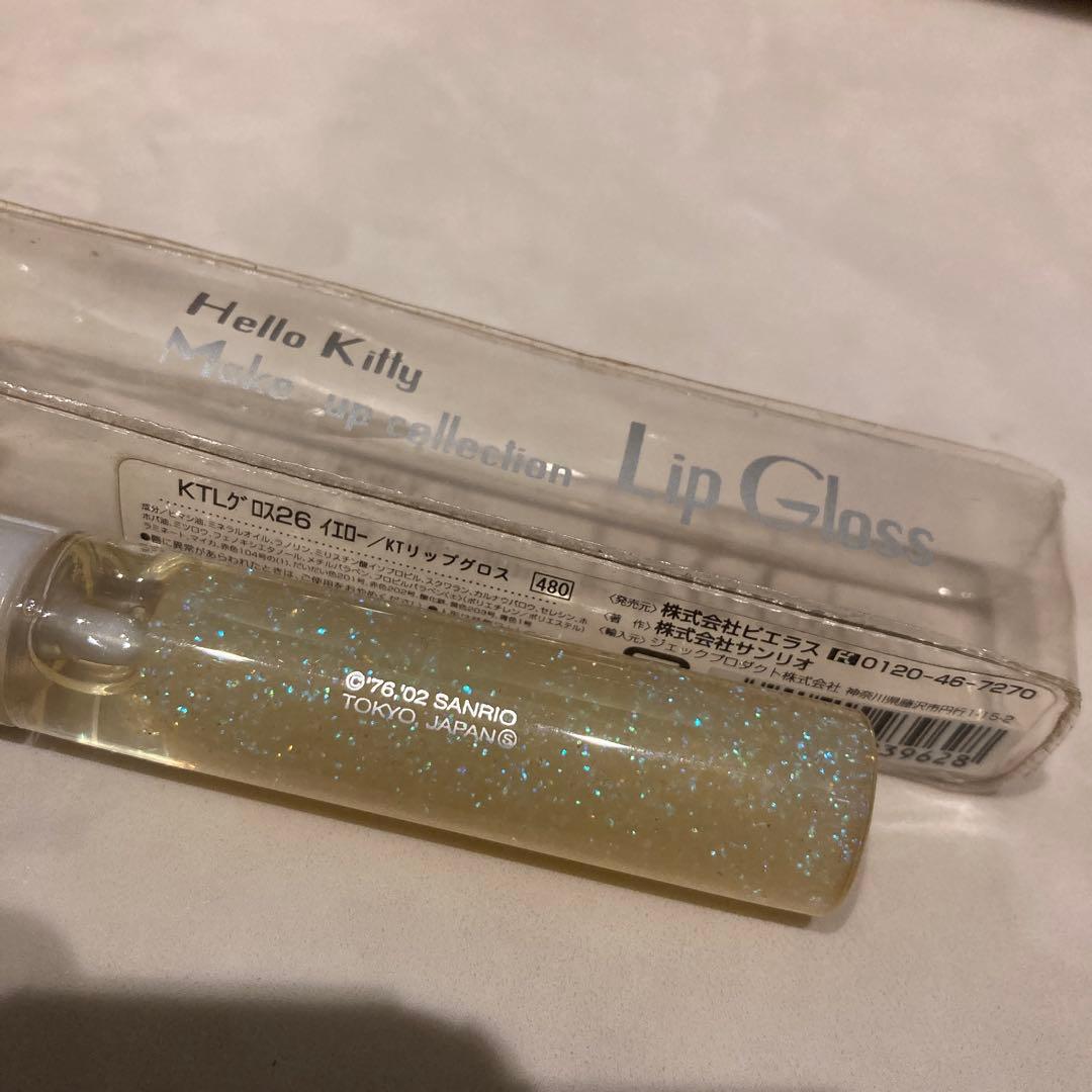 レトロ《2002年 ハローキティ リップグロス》当時物 コスメ☆イエロー
