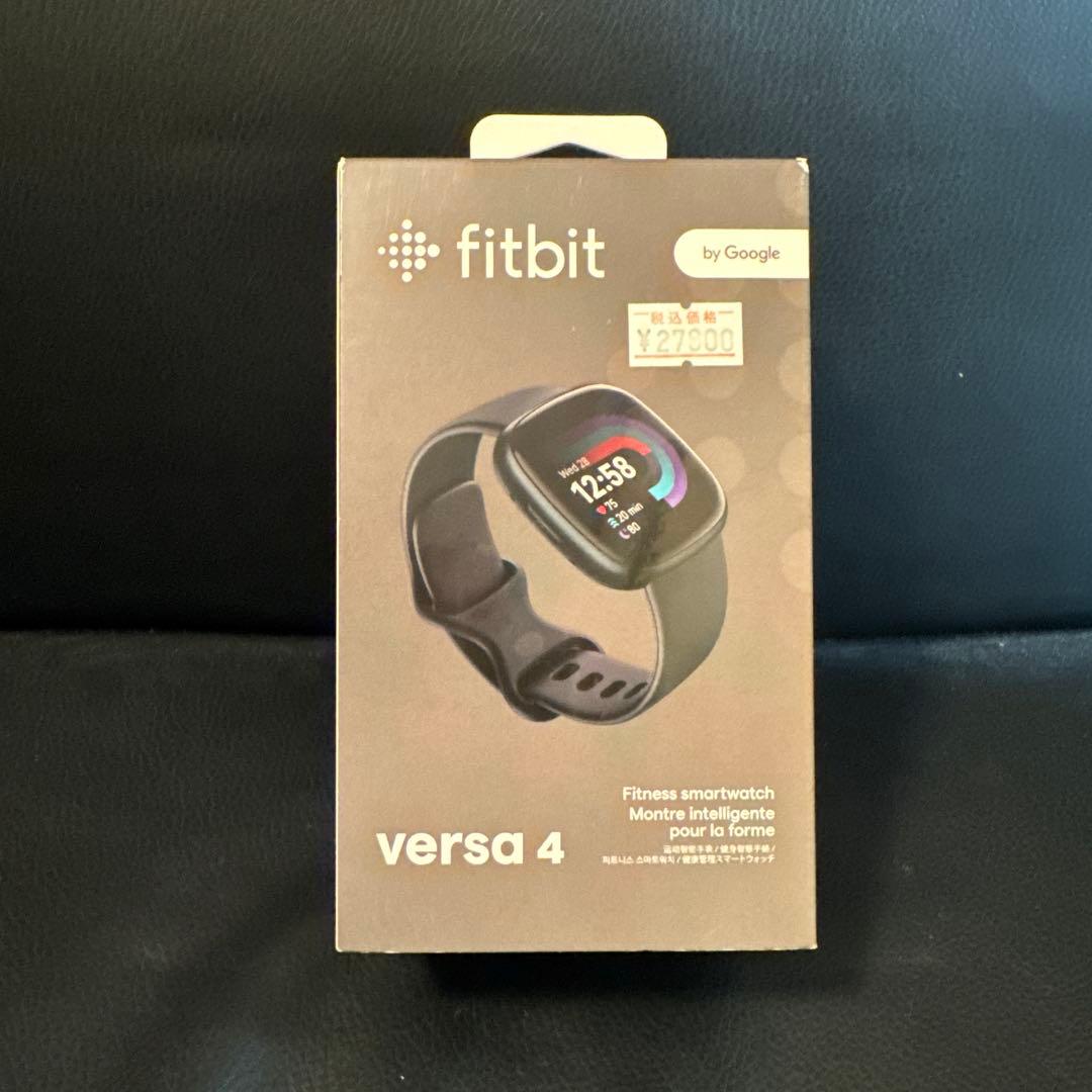 新品 未開封Fitbit versa4 ブラック スマートウォッチ - メルカリ
