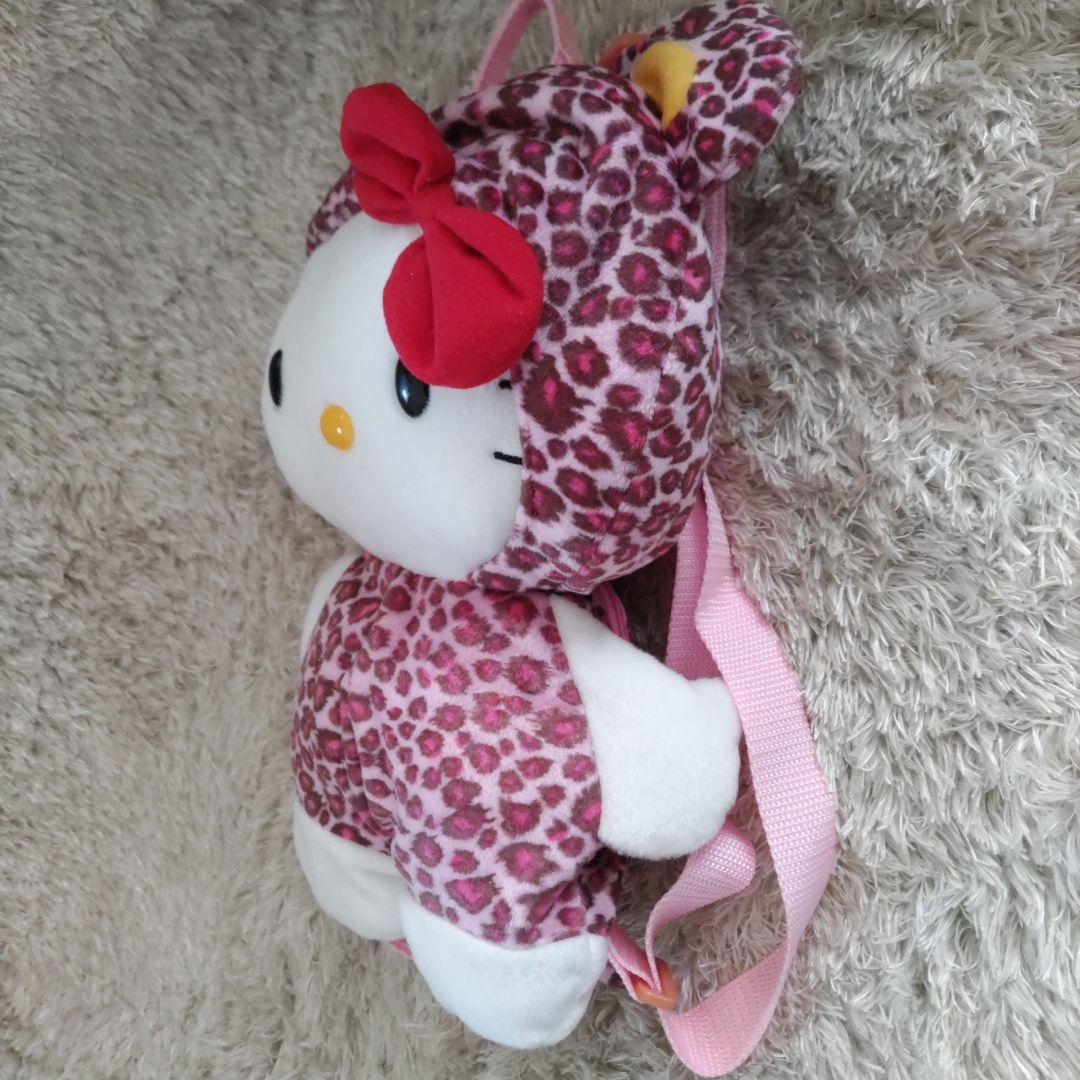 ハローキティ ジャングルキティ ぬいぐるみリュック レオパード ヒョウ