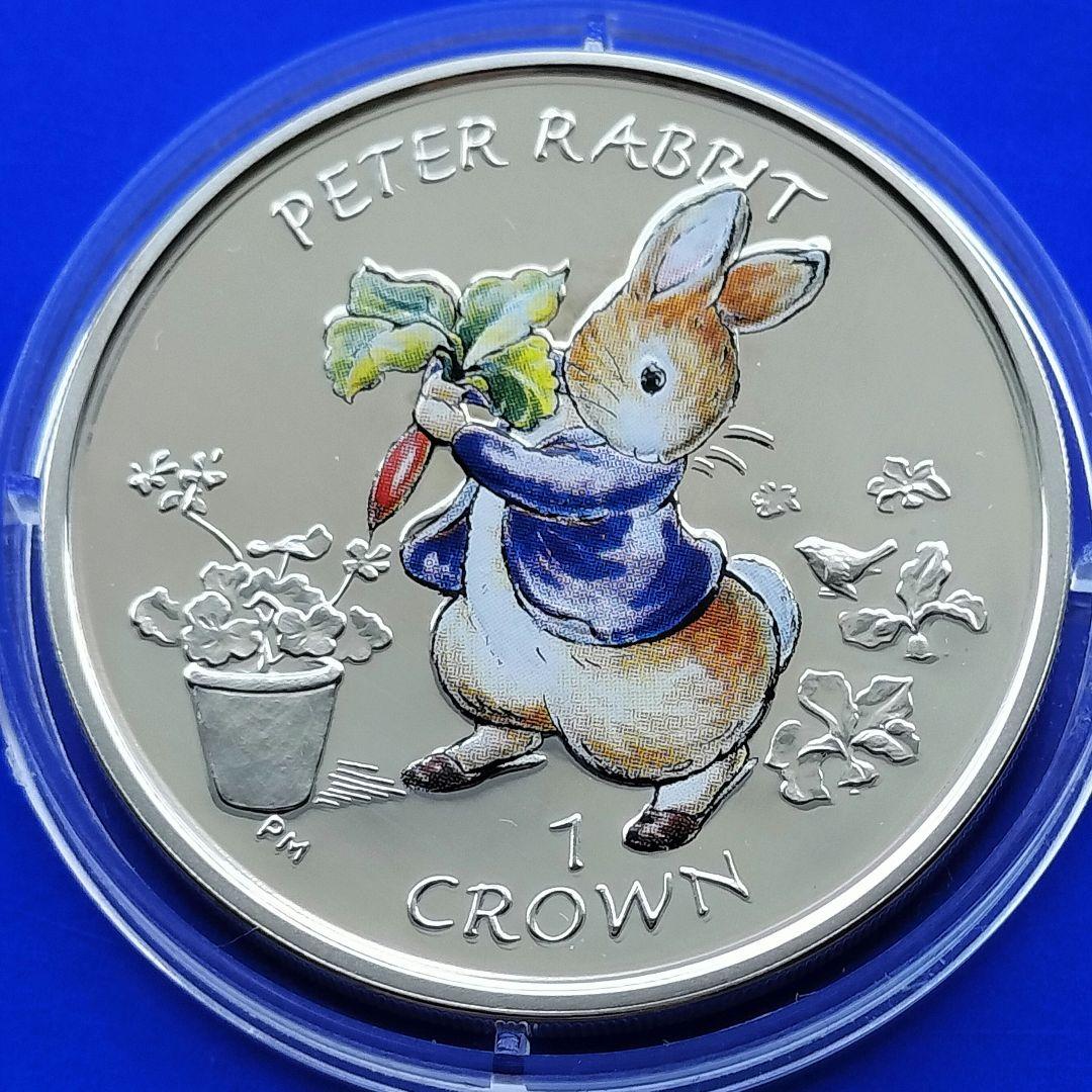 ピーターラビット　1クラウンカラー銀貨(2003年)