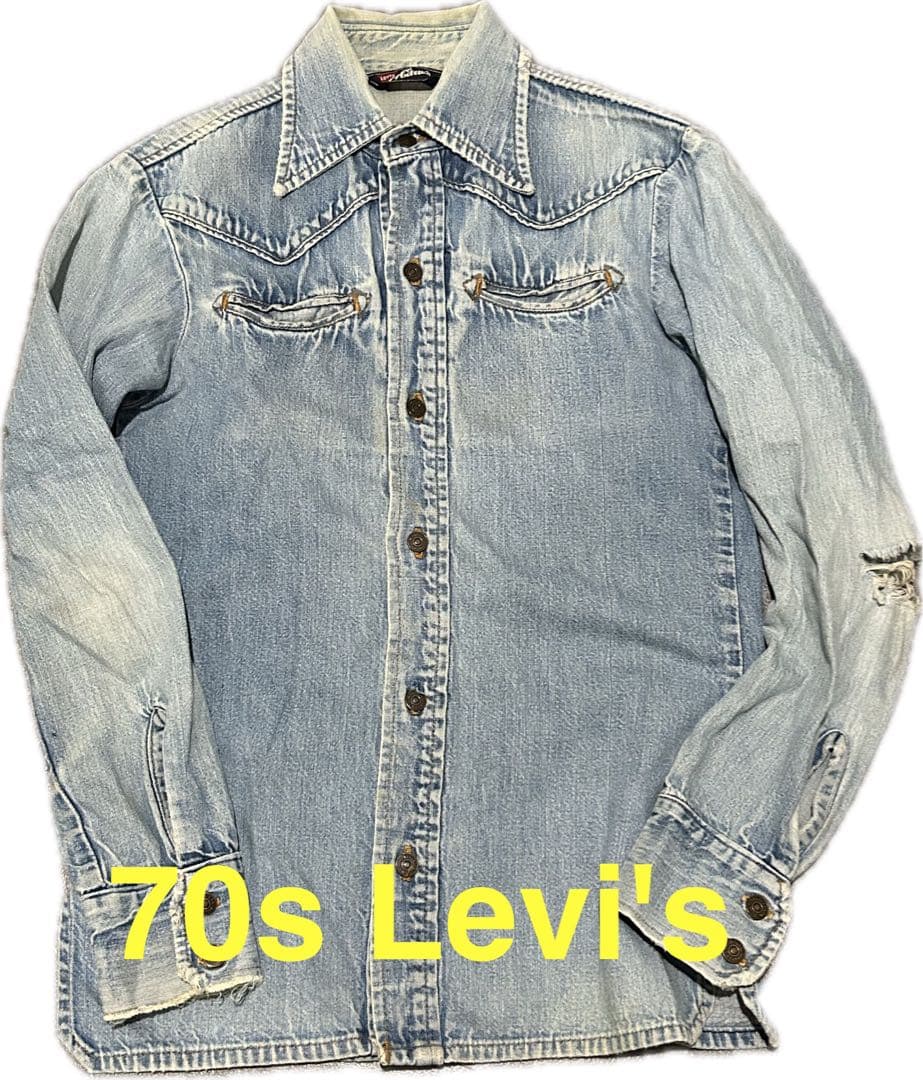 70’s Levi's フレッシュプロデュース デニムウエスタンシャツ 70s
