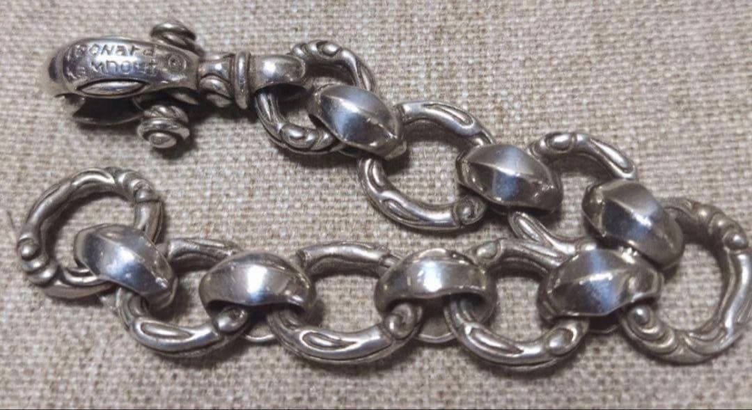 カムホートレプリカシルバー チェーンブレスレット Lenardkamhout