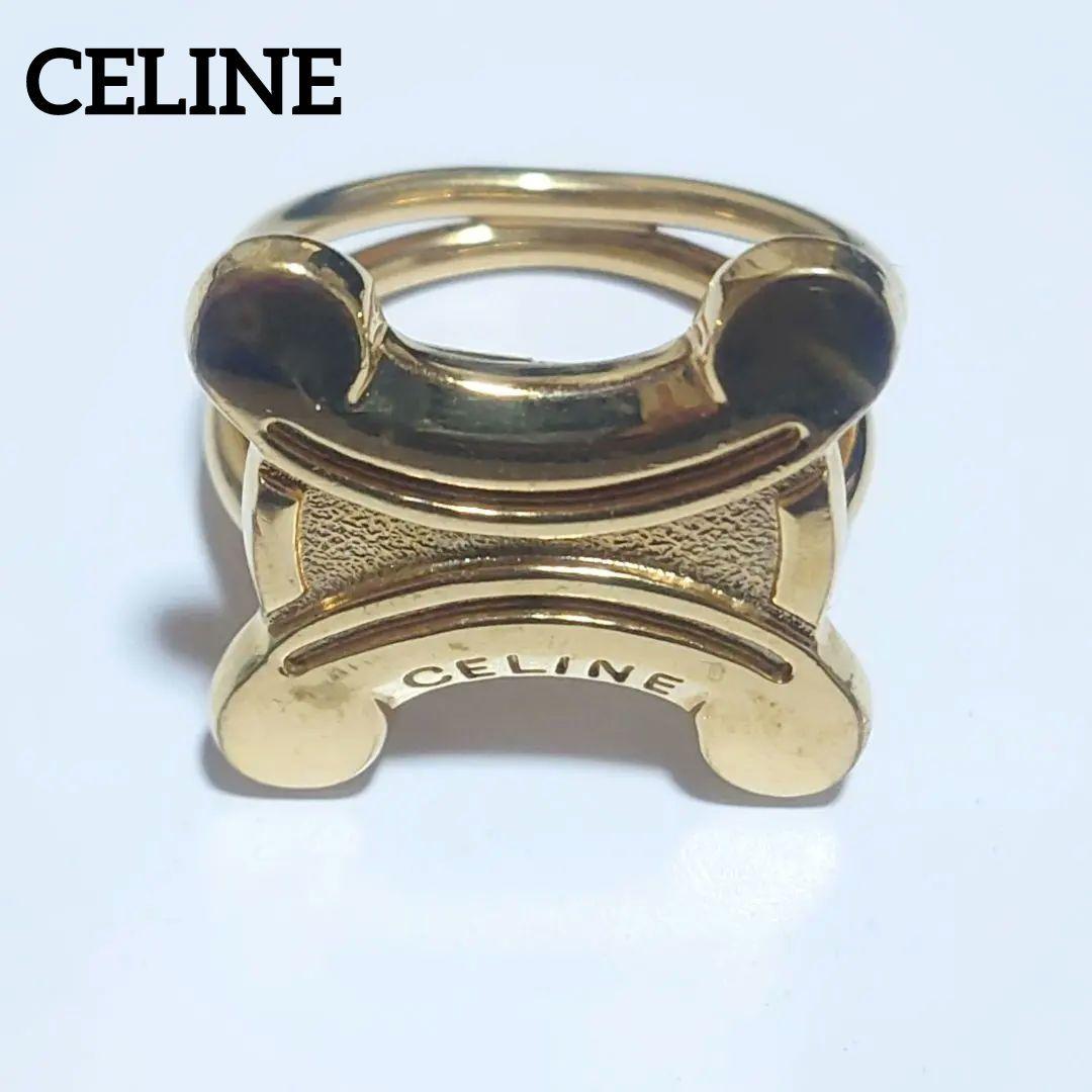 極美品 セリーヌ スカーフリング トリオンフ ゴールド HH1 極美品 セリーヌ スカーフリング トリオンフ ゴールド HH1 - メルカリ