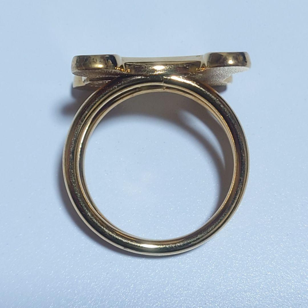 極美品 セリーヌ スカーフリング トリオンフ ゴールド HH1 - メルカリ