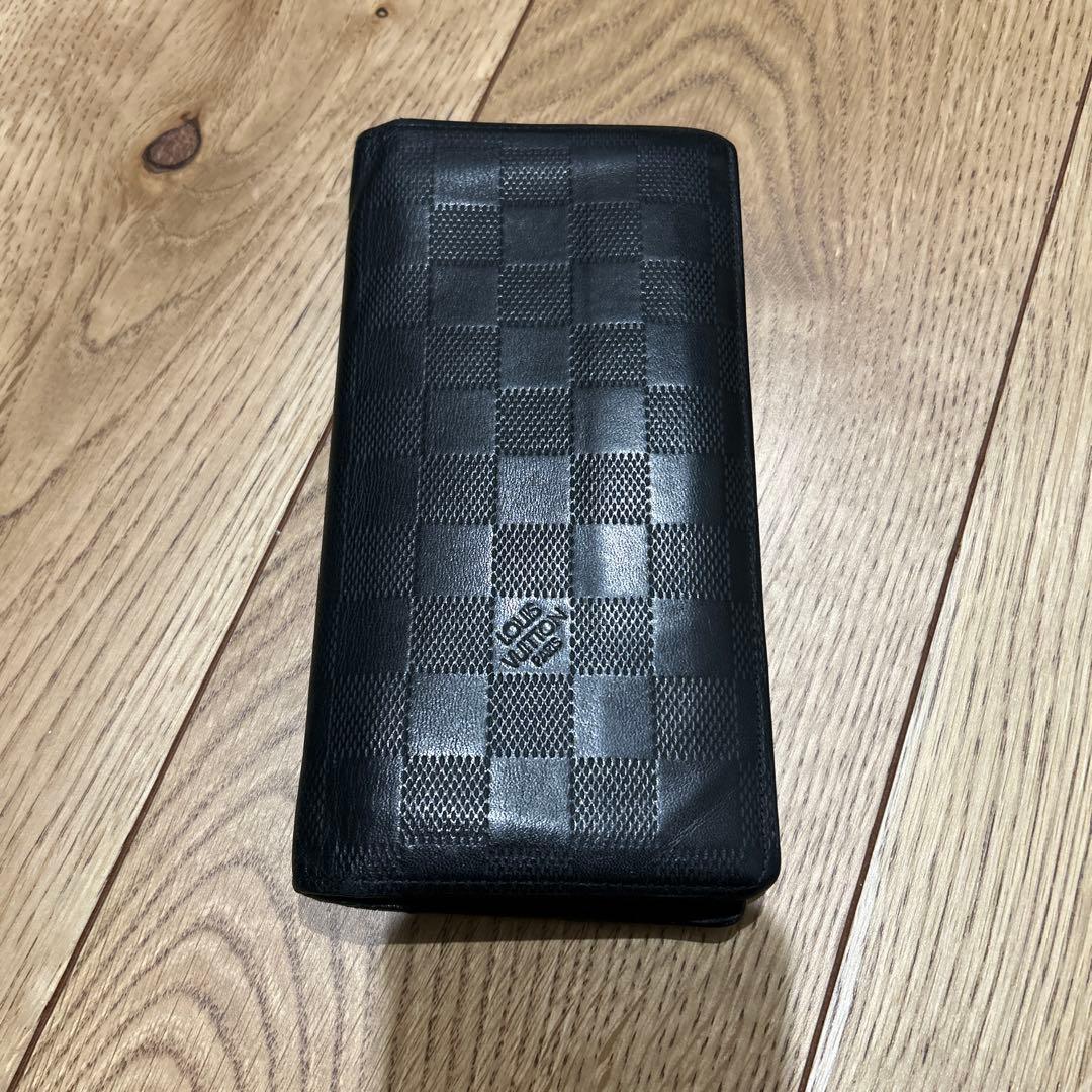 LOUIS VUITTON ルイヴィトン ダミエ アンフィニ ブラザ長財布レザー