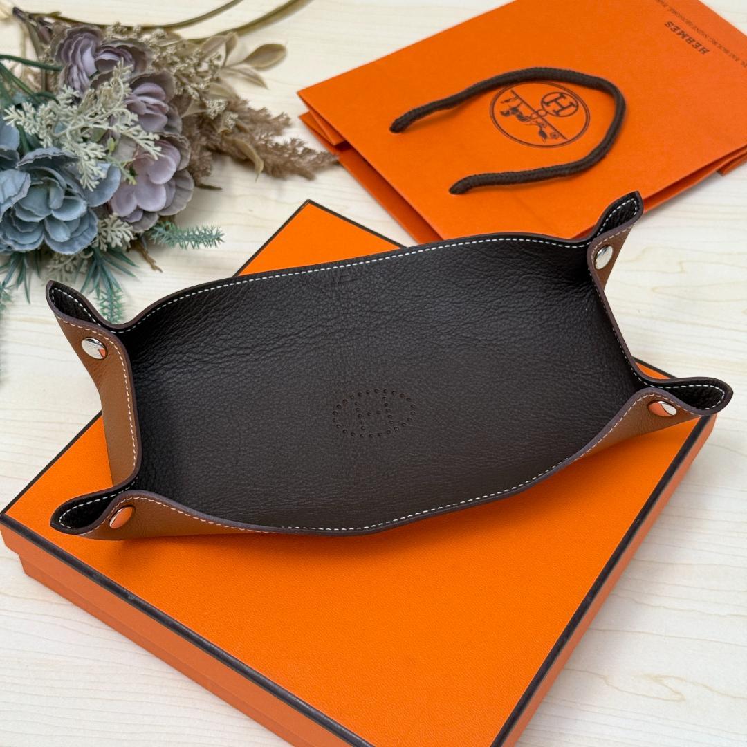 エルメス ミーズ エ ルランス デスク Z刻印 レザー ブラウン 小物入れ