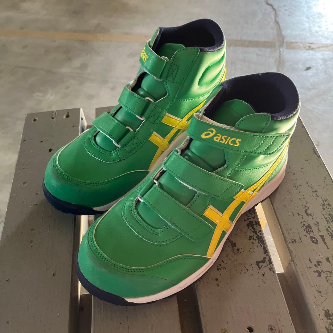 アシックス ウィンジョブCP302 グリーン ハイカット