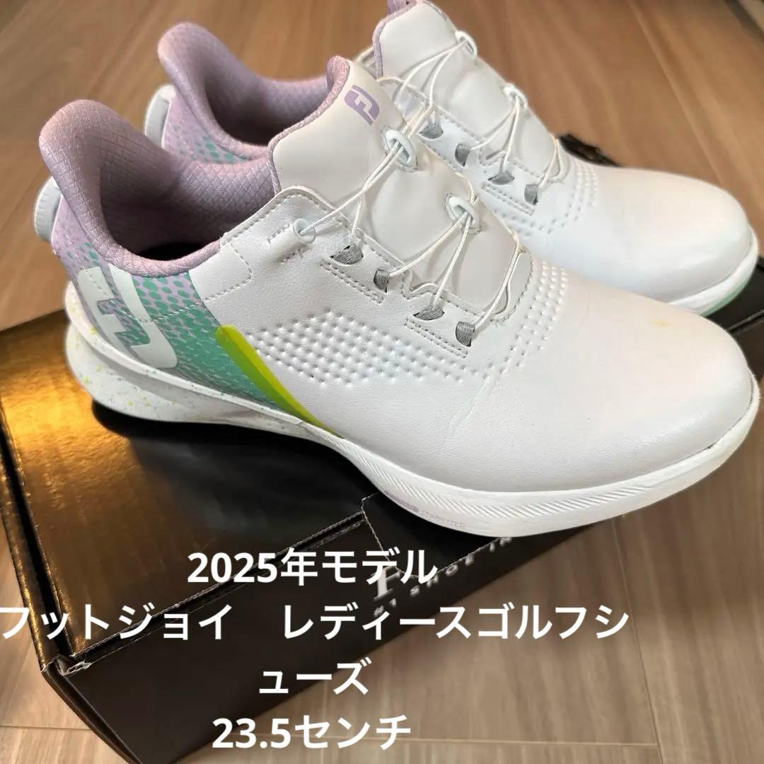 FootJoy ゴルフシューズ(女性用) ホワイト/グリーン/パープル2025年