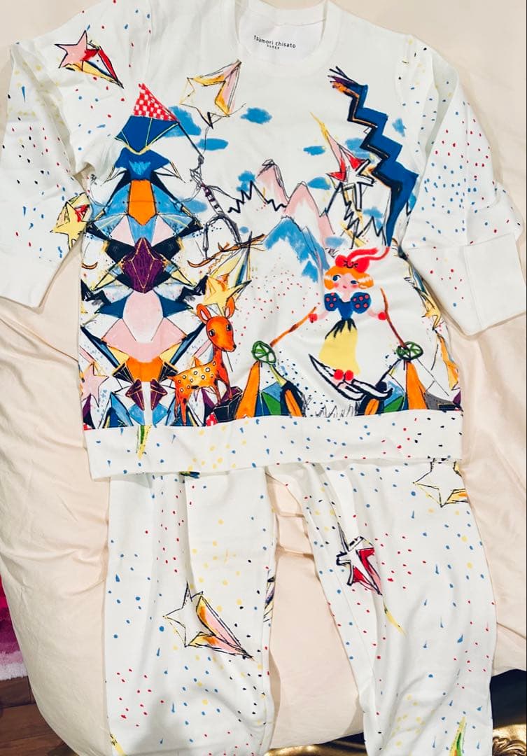 18日迄★ツモリチサトスリープ★綿100%★裏起毛パジャマ★白雪姫柄★Lサイズ