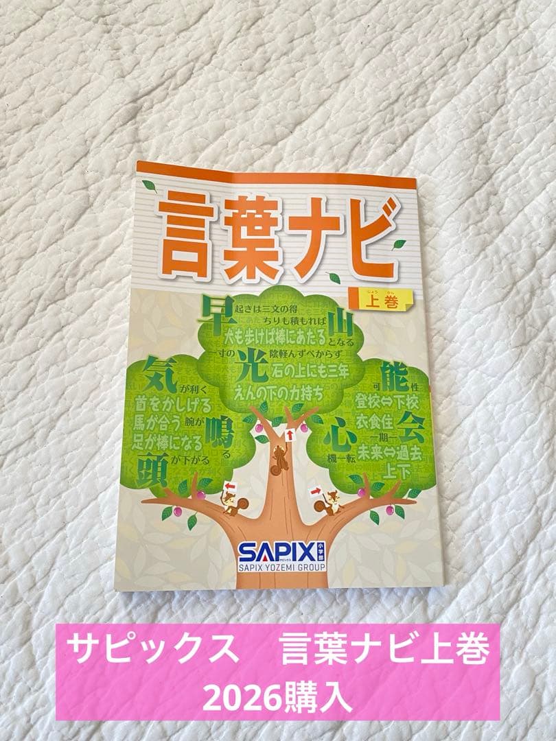 言葉ナビ 上巻 SAPIX サピックス 未使用 - メルカリ