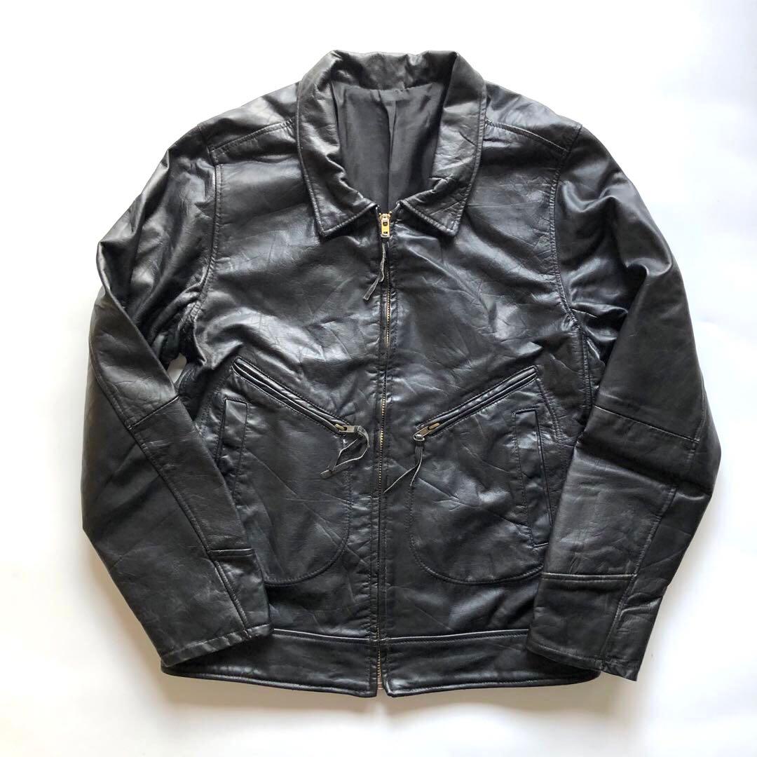 ★ヴィンテージ★シングルレザーライダースジャケット 70's 80's bd2c1bdab4ad711f2dc41adc610da6