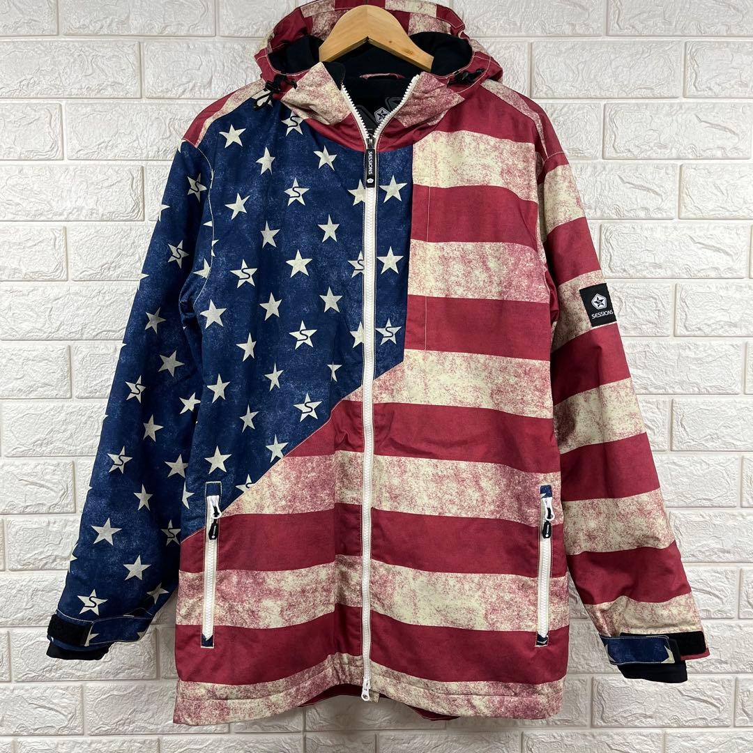 美品　SESSIONS セッションズ　星条旗柄　ボードウェア　S burton