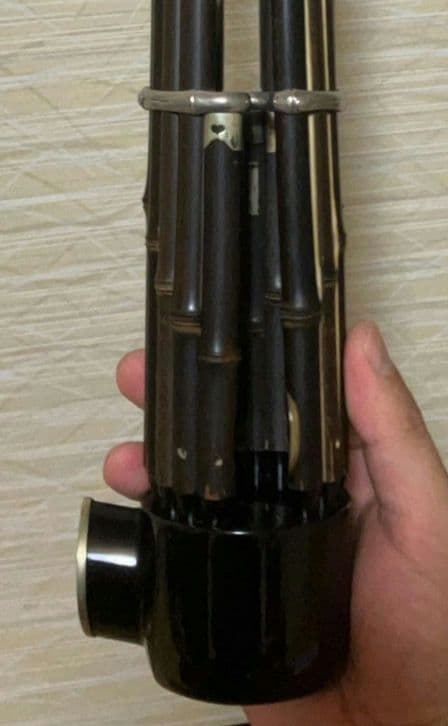 本日最終お値引!!お見逃し無く!!黒竹製 笙 調律済（勿論鳴ります）