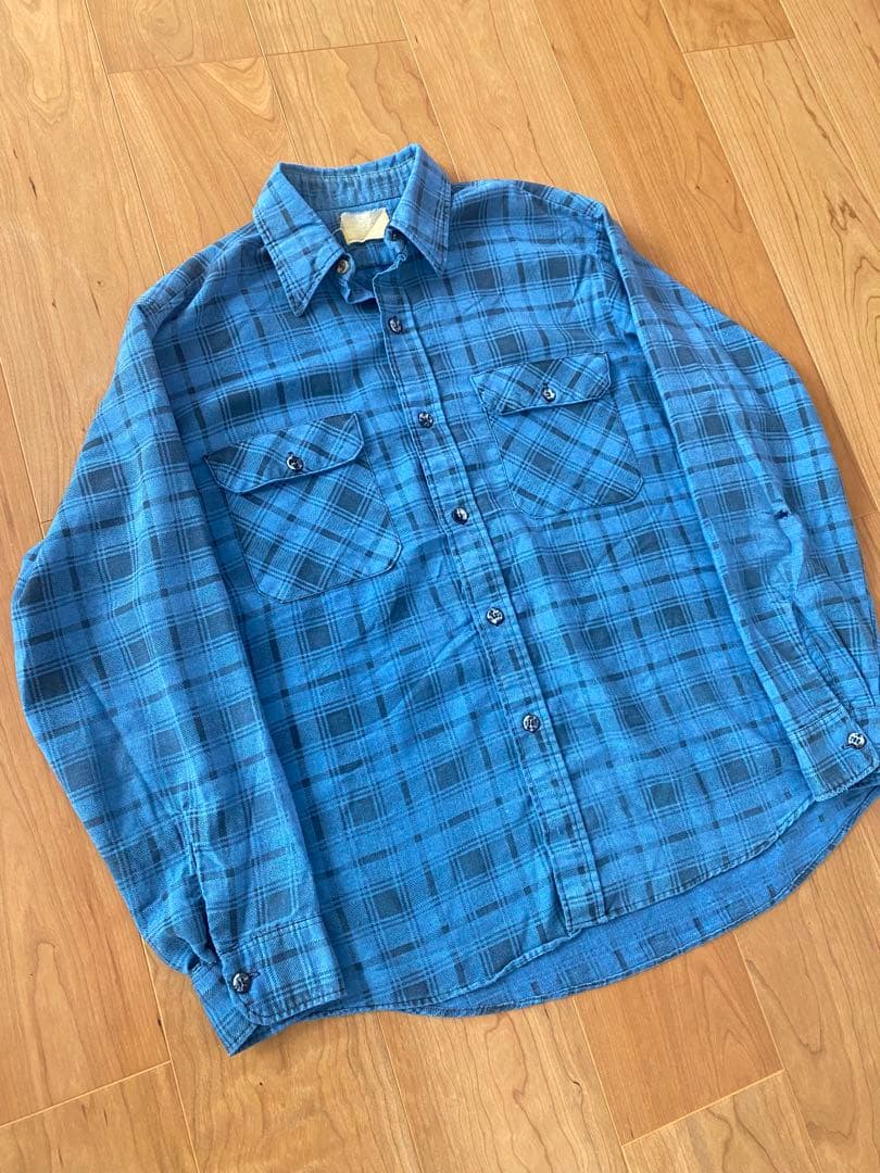 70s Sears シアーズ プリントネルシャツ プリネルヴィンテージ