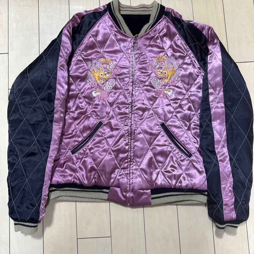 テーラー東洋 別珍 スカジャン 鷹×虎 USMC 龍 スーベニアジャケット L