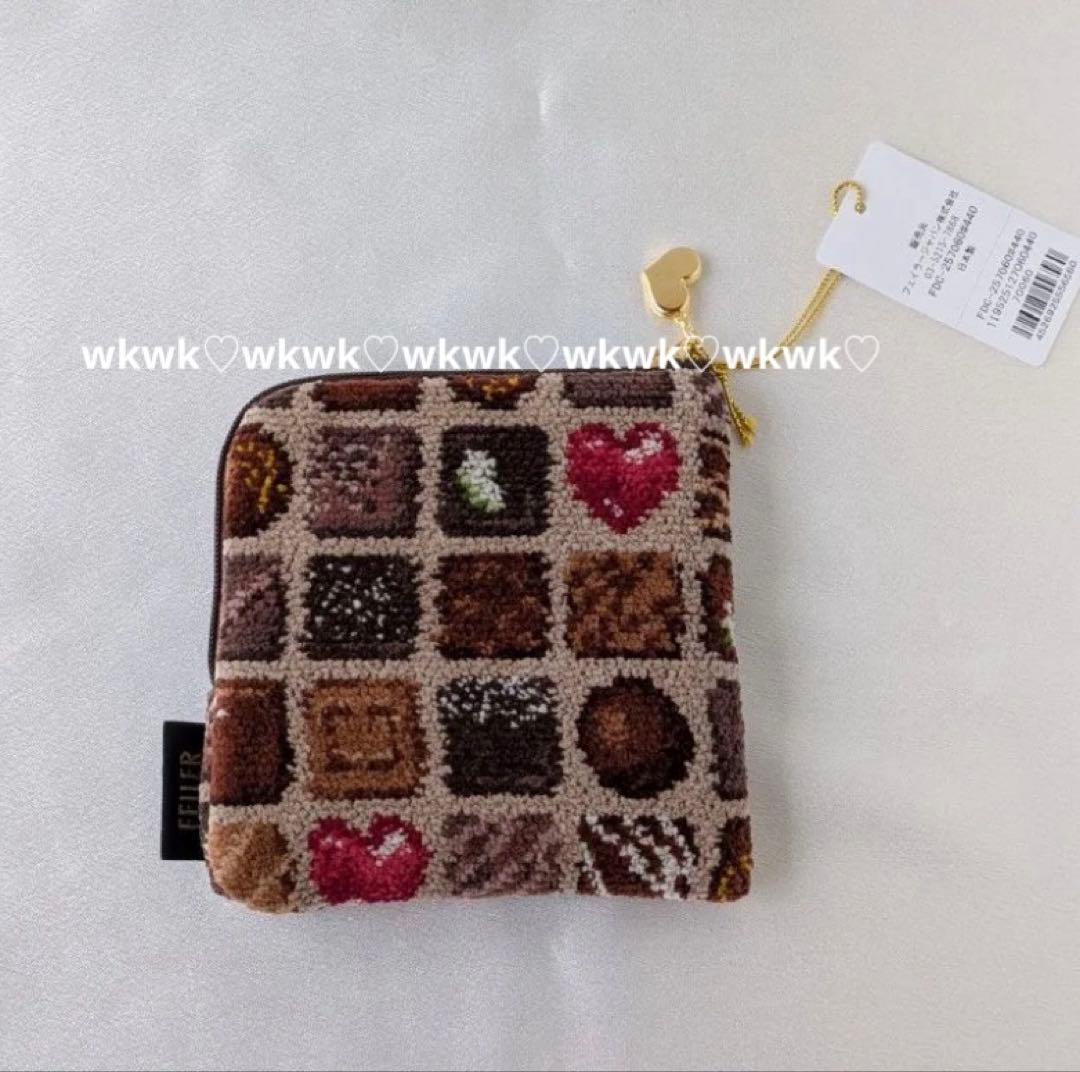 フェイラー コフレドゥショコラ スクエアポーチ チョコレート柄 - メルカリ