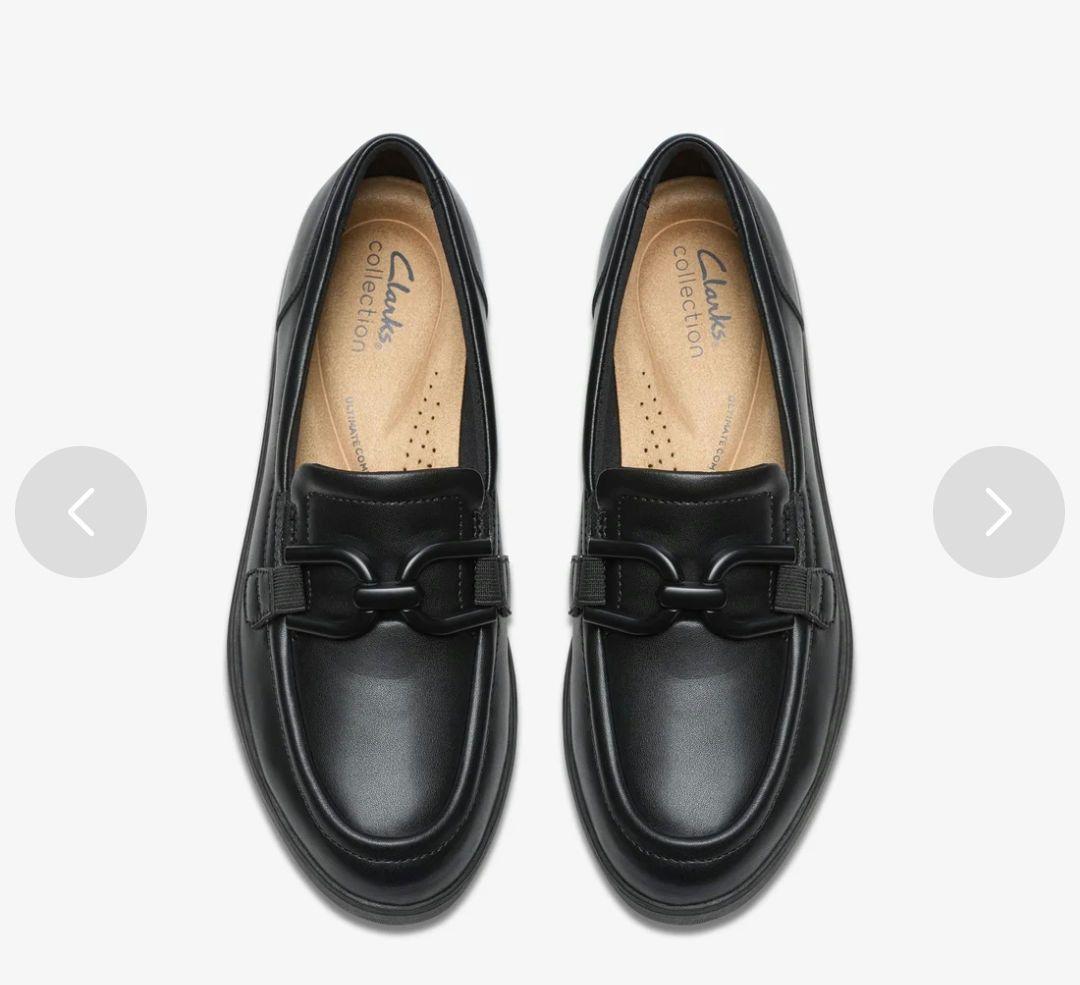 クラークス ローファー ザイラトップ ブラックレザー 23 厚底 Clarks