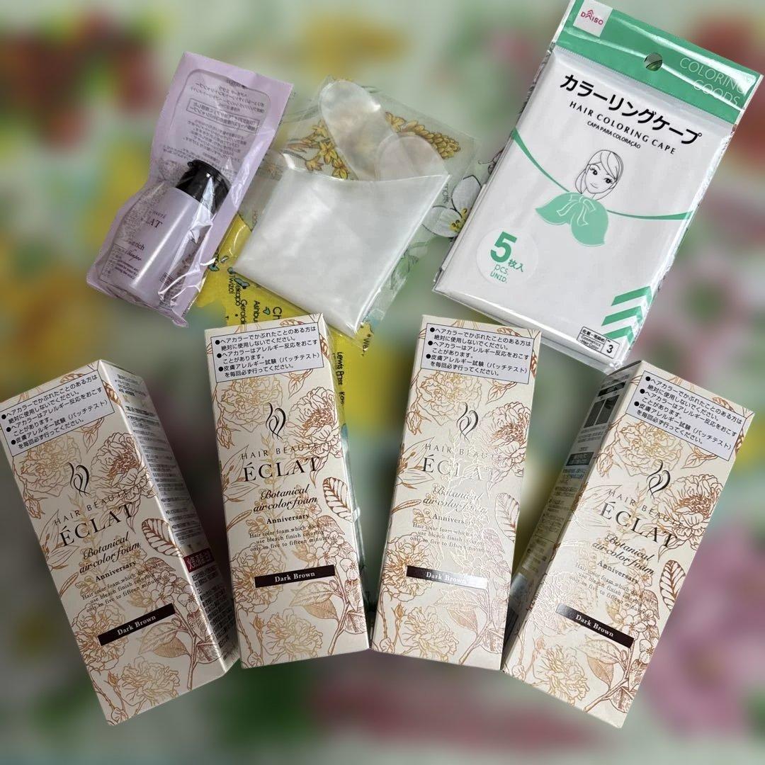 ポタニカル　エアカラーフォーム　EX ダークブラウン　4本セット Amazon | ヘアボーテエクラ ボタニカルエアカラーフォームEX ダーク