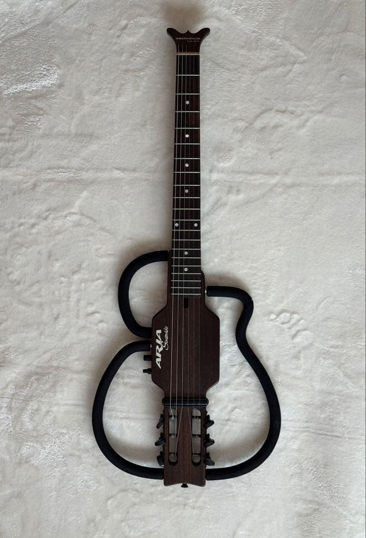 ARIA アリア シンソニード サイレント トラベルギター AS-101S Aria AS-101S Sinsonido Steel String Silent Travel Guitar Very Good