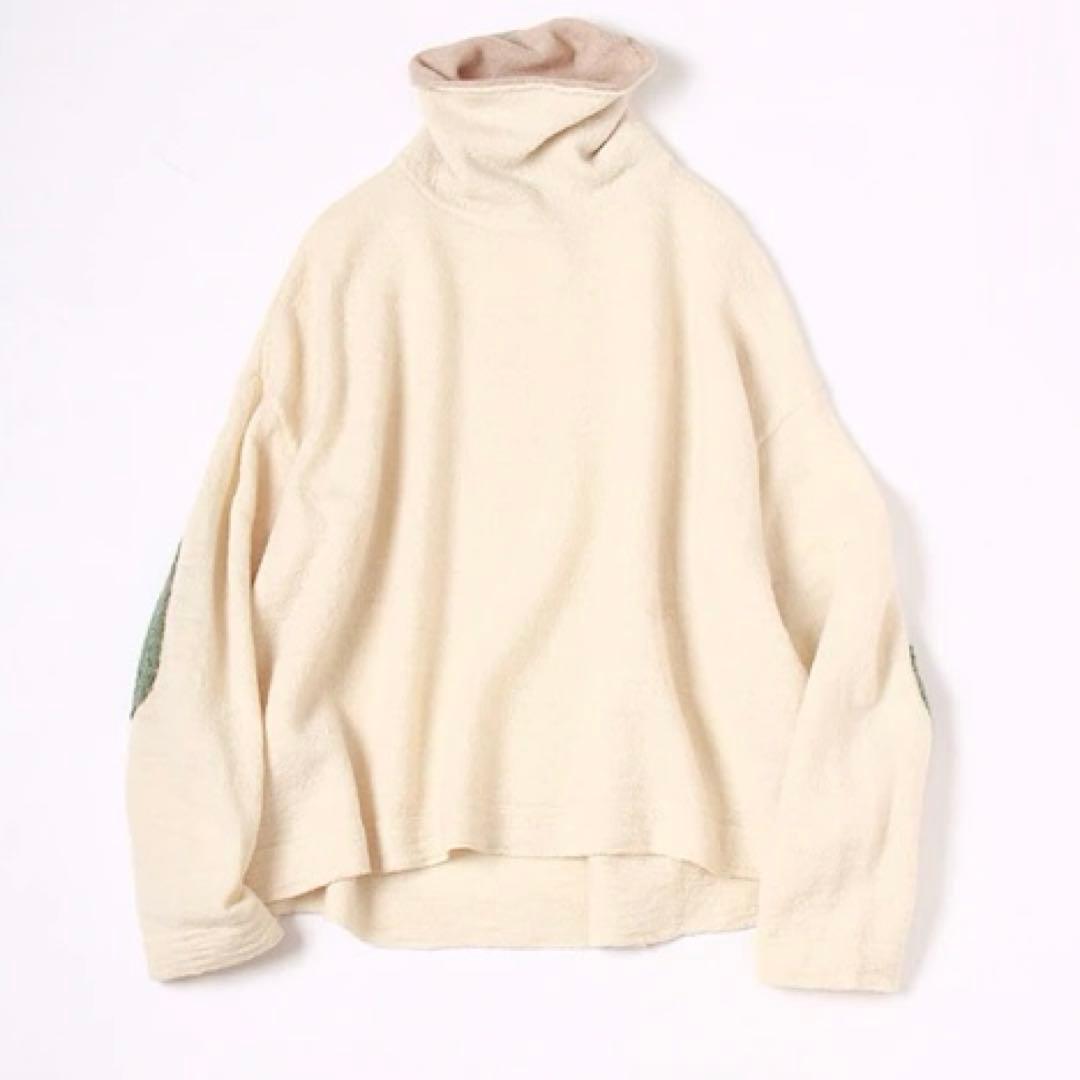 45R マリンクラフトタートルネックニット カシミヤネック オフホワイト 0