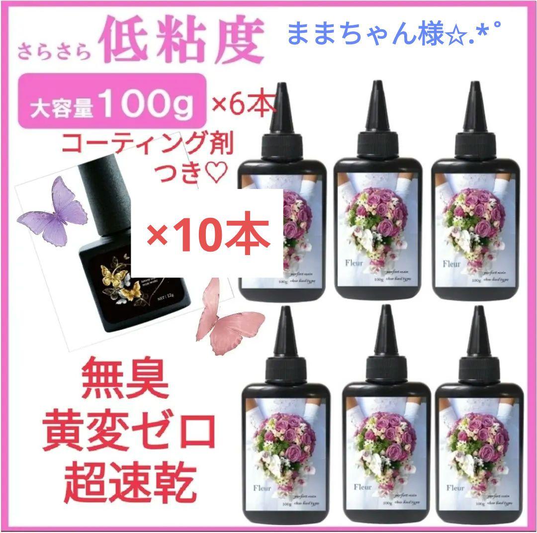専用レジン液 フルール10本、コーティング剤つき