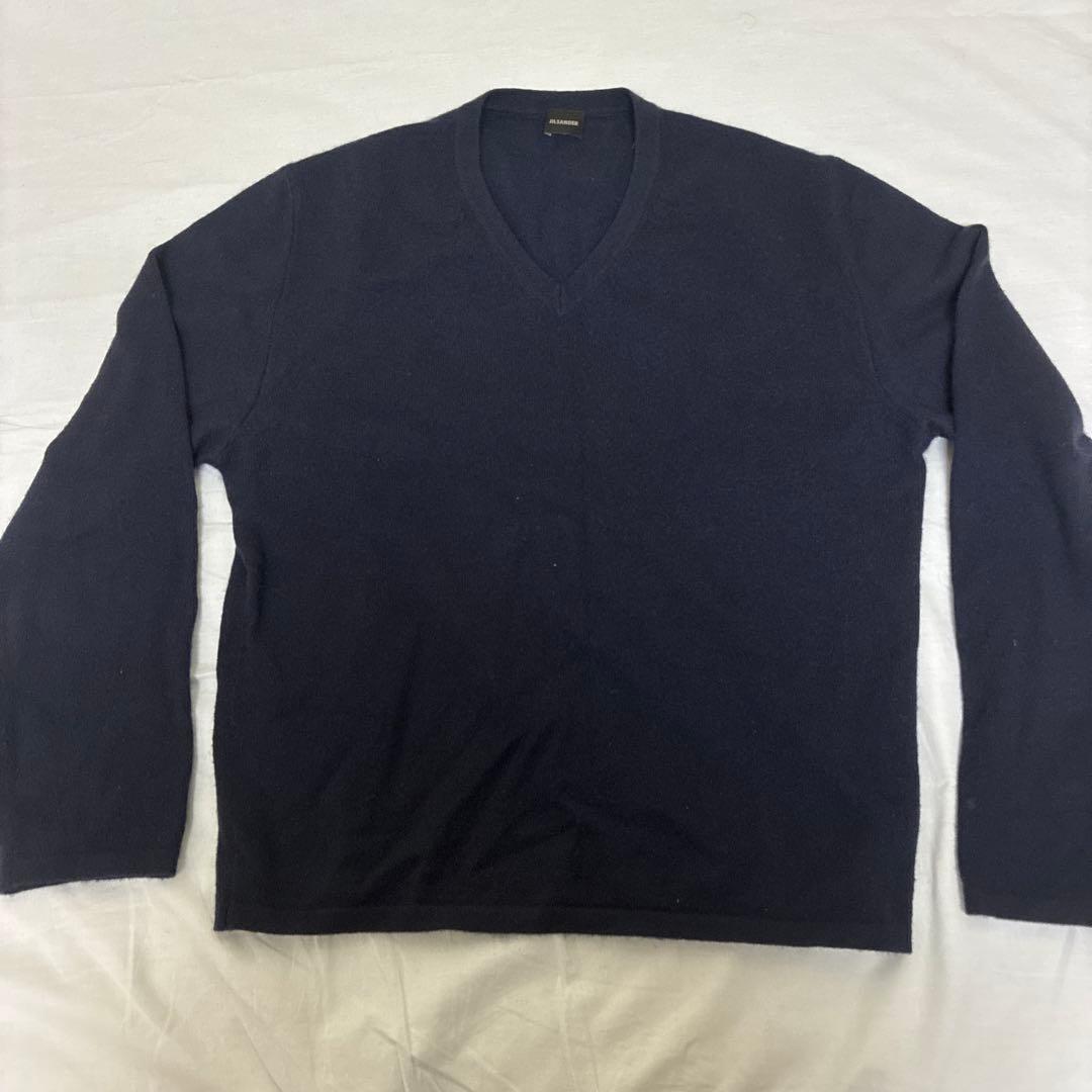 JIL SANDER カシミヤ100%Vネックセーター - メルカリ