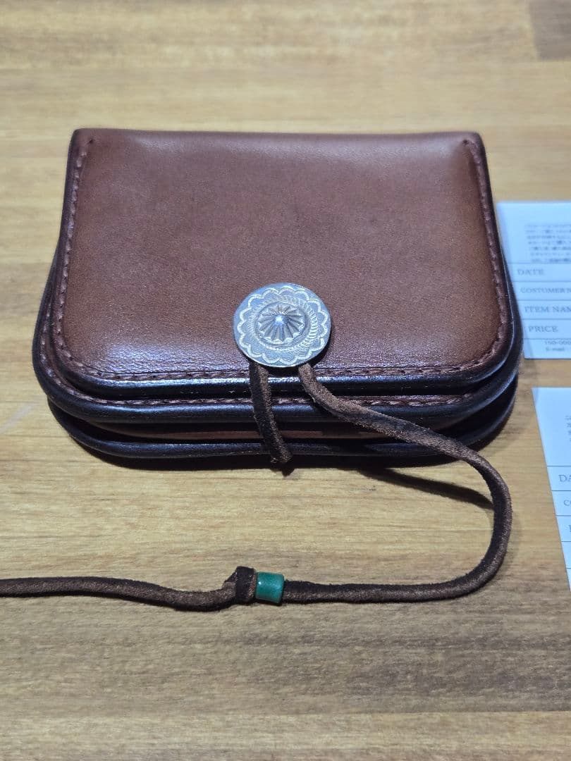 ゴローズ　新品　角型小銭入れ　ケース焦げ茶　　goro'sコンチョ付き