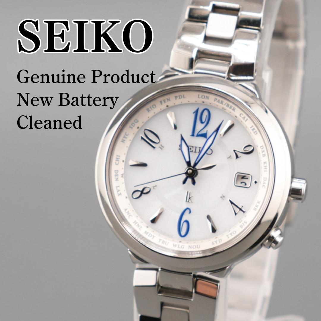 稼働 SEIKO LUKIA デイト 腕時計 新品電池 クォーツ