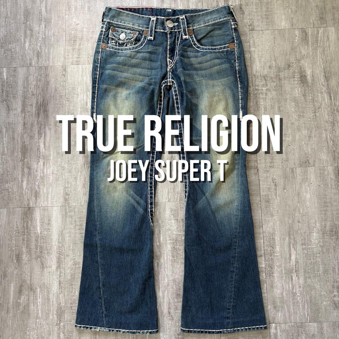 TRUE RELIGION joey super t フレア 白ステッチ 30 - メルカリ