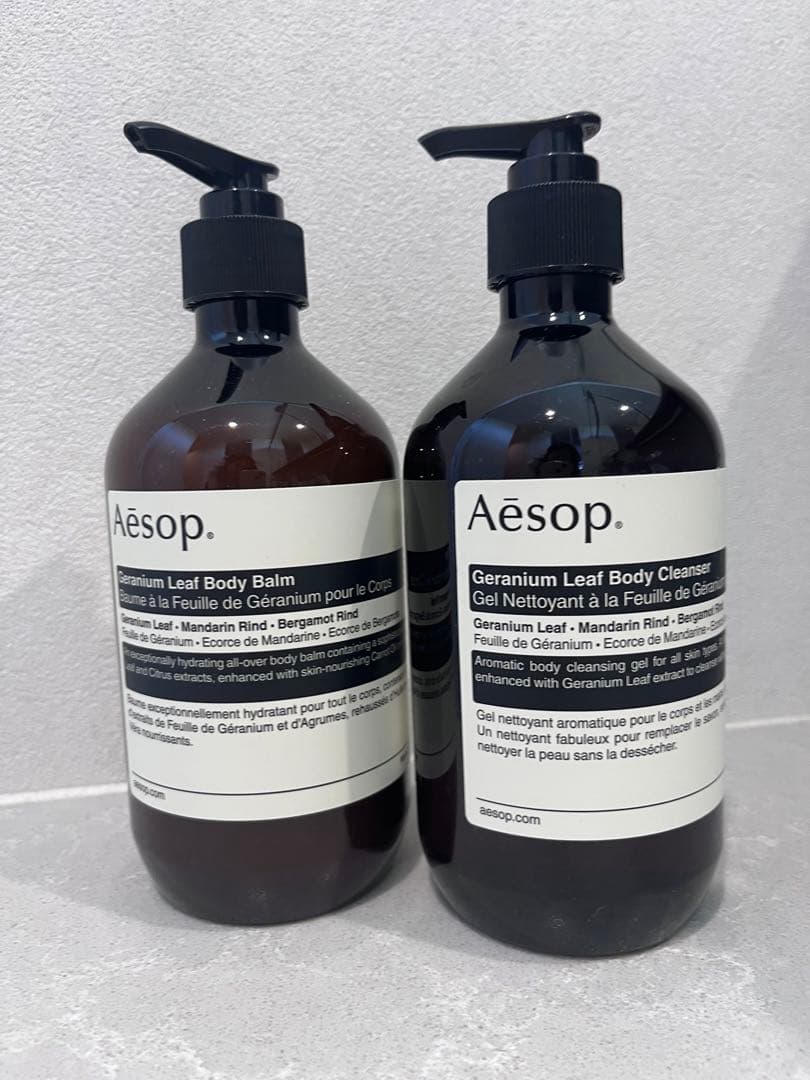 Aesop ゼラニウム ボディクレンザー & バーム セット 500ml
