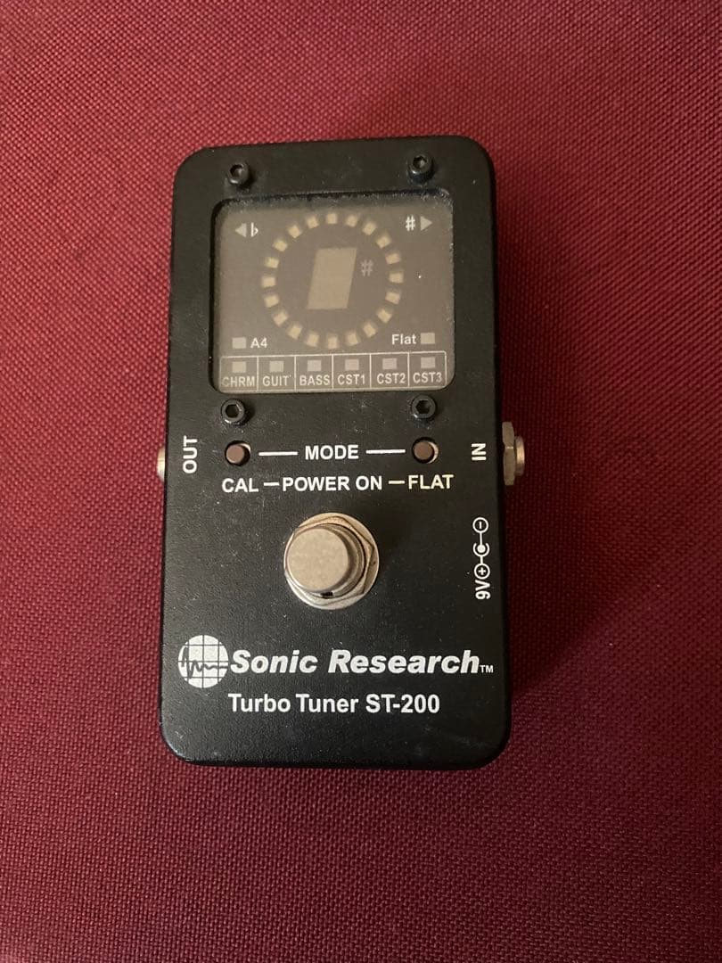 ギター Sonic Research Turbo Tuner ST-200 試奏動画】Sonic Research ST-200 Strobe Tuner Stomp Box ペダル型