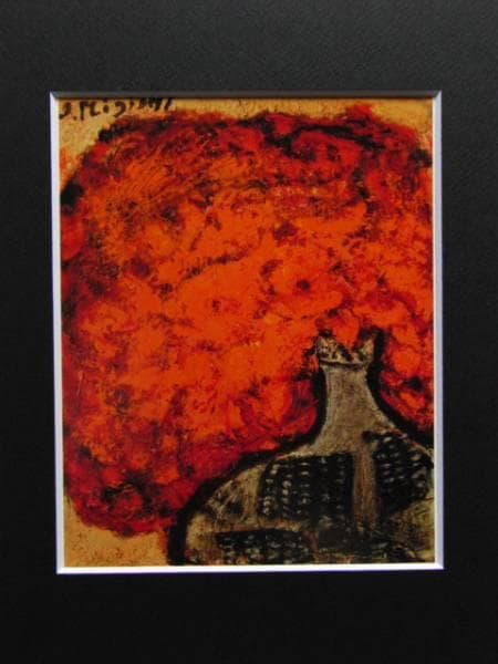 三岸節子、【花　ヴェロンにて】、希少な大判額装用画集より、美品