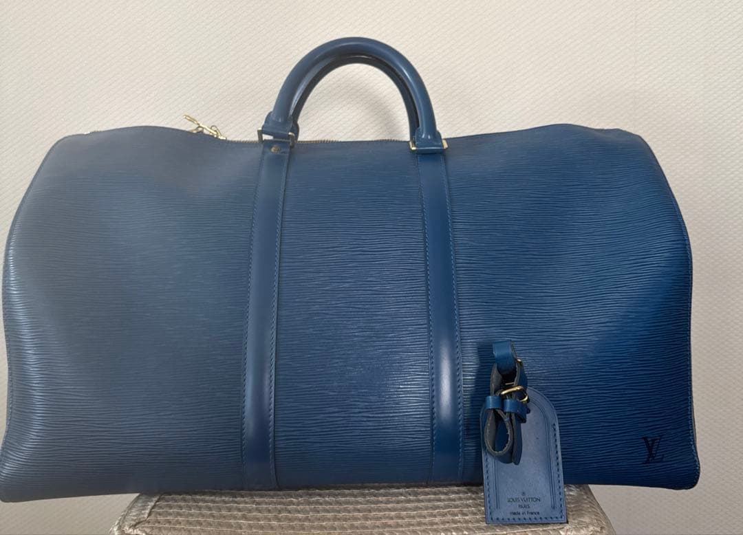 【ルイヴィトン】エピ　ボストンバッグ　青色