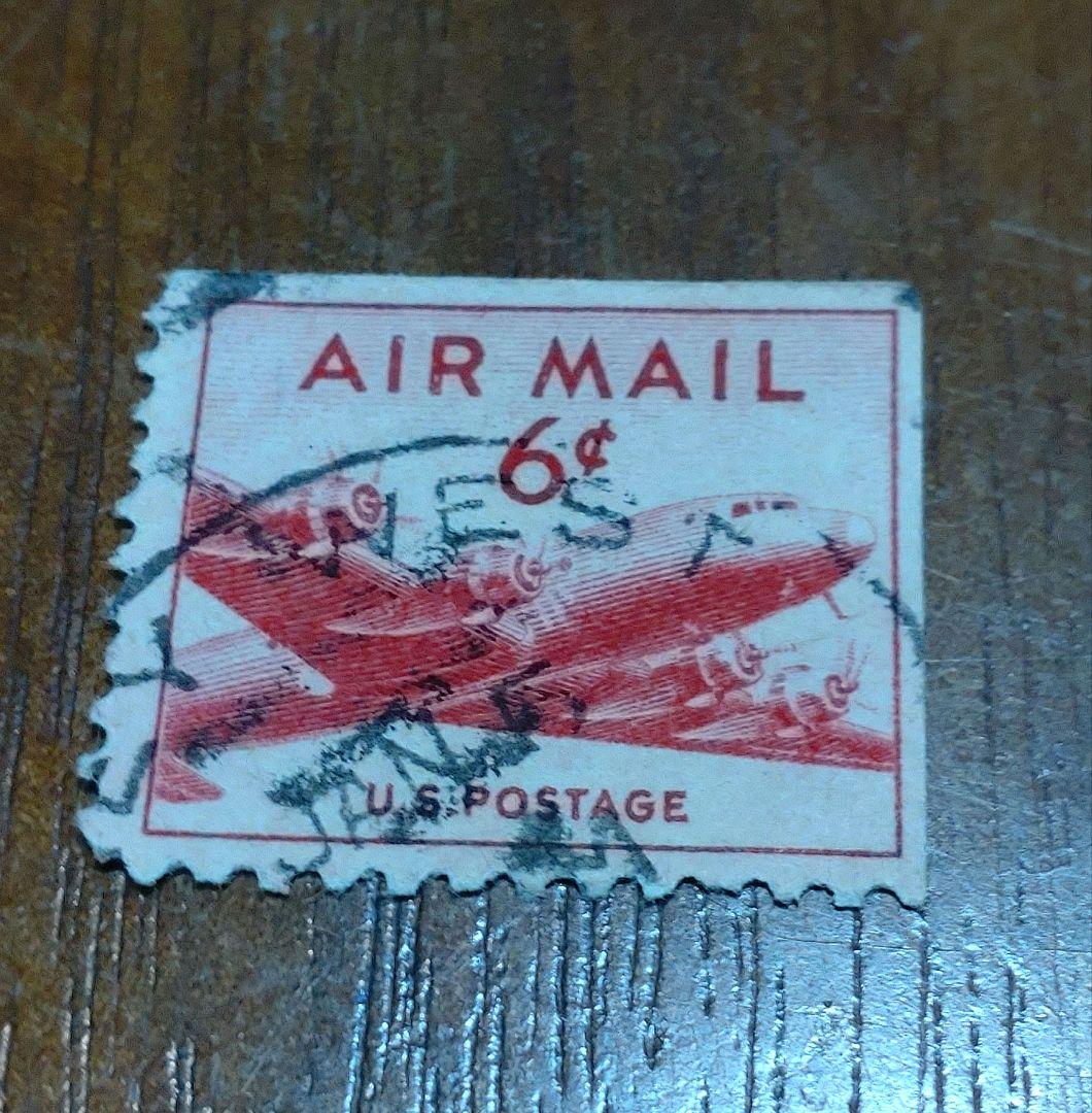 アメリカ合衆国航空便レッド6セント使用済切手 アメリカ 1918年航空切手24c - 趣味の切手専門店マルメイト | 外国切手