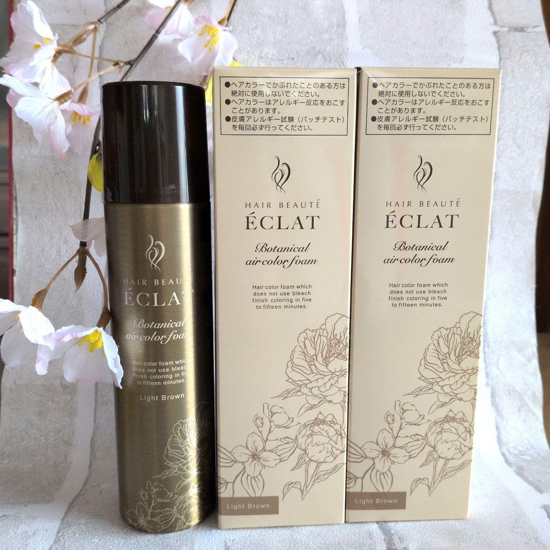 エクラボタニカルエアカラー泡 ライトブラウン3本